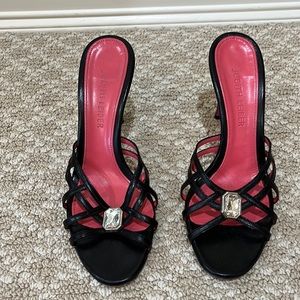 Judith Leiber shoes black leather